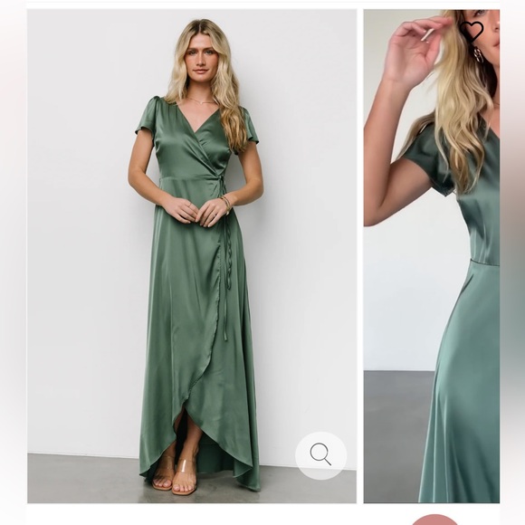 BALTIC BORN Krystal Satin Wrap Gown woman’s size small NWT - Picture 1 of 10